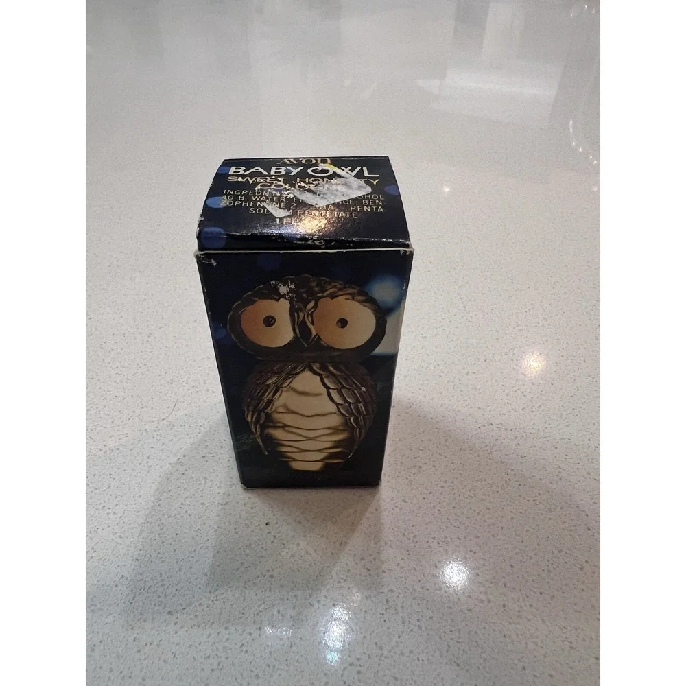 VTG 1960's AVON‎ Baby Owl Sweet Honesty Cologne 1oz with Original Box